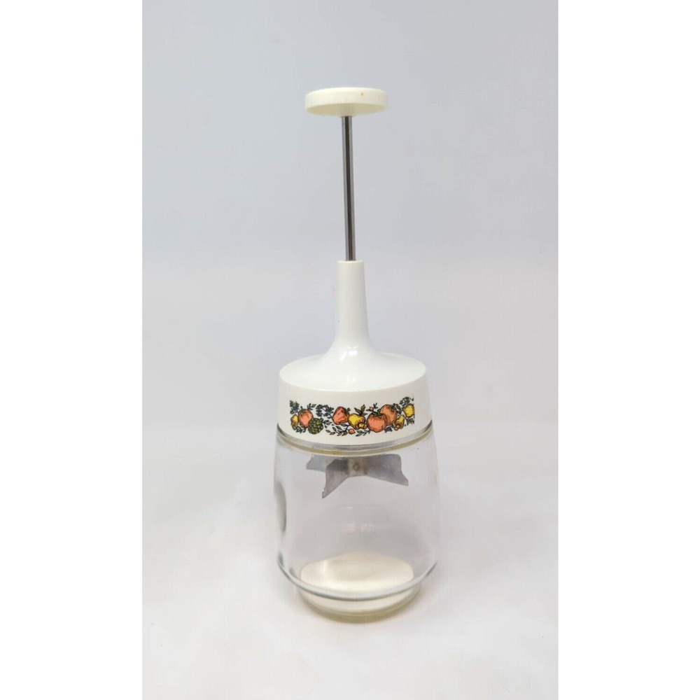 Vintage Gemco Spice of Life Corelle Glass Choppers 1970s nuts beater vegetable